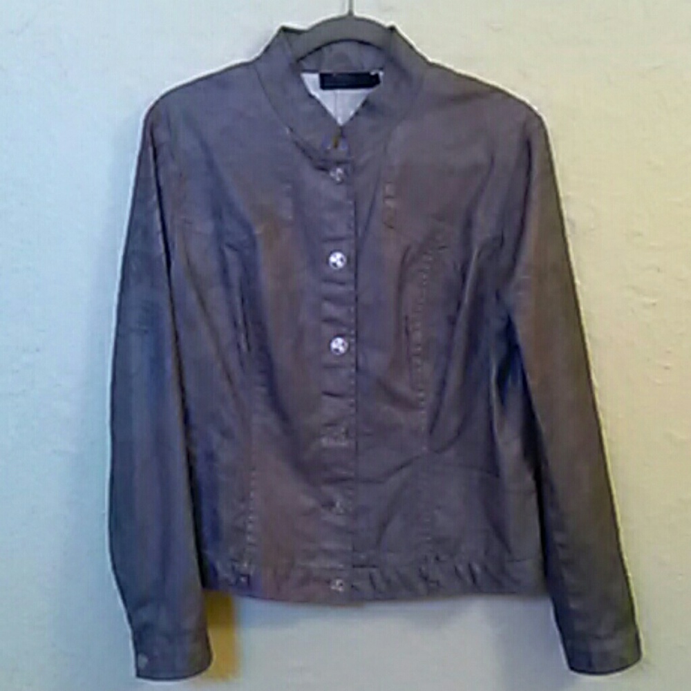 Mandarin jean jacket